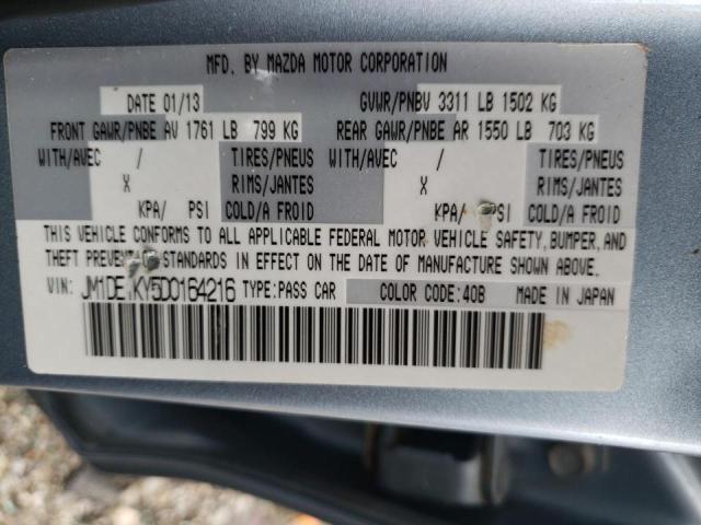 Photo 10 from auction – 2013 MAZDA MAZDA2 with VIN JM1DE1KY5D0164216