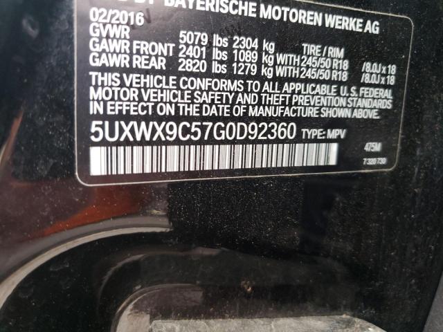 Photo 10 from auction – 2016 BMW X3 XDRIVE2 with VIN 5UXWX9C57G0D92360