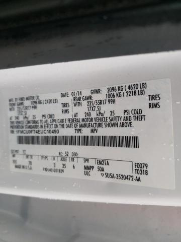 Photo 10 from auction – 2014 FORD ESCAPE S with VIN 1FMCU0F74EUC10490