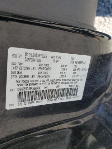 Photo 10 from auction – 2005 DODGE DURANGO LI with VIN 1D8HD58D35F530884