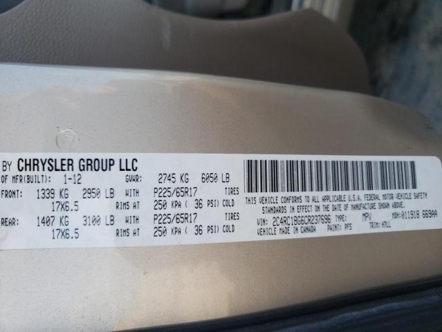 Photo 10 from auction – 2012 CHRYSLER TOWN & COU with VIN 2C4RC1BG6CR237696
