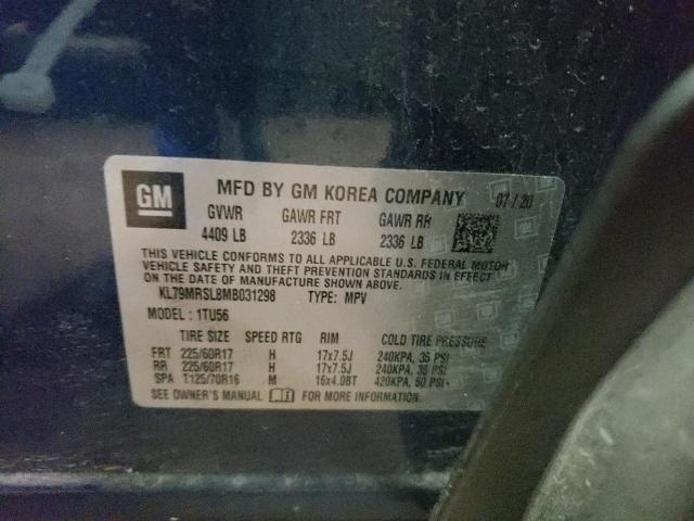 Photo 10 from auction – 2021 CHEVROLET TRAILBLAZE with VIN KL79MRSL8MB031298