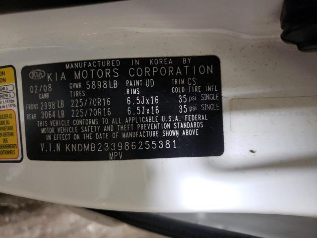 Photo 10 from auction – 2008 KIA SEDONA EX with VIN KNDMB233986255381