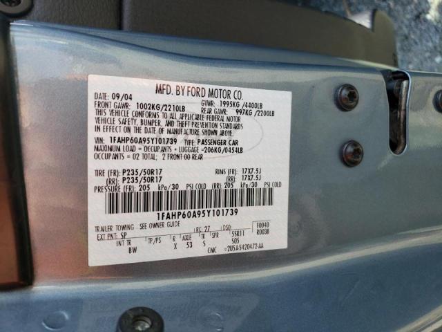 Photo 10 from auction – 2005 FORD THUNDERBIR with VIN 1FAHP60A95Y101739