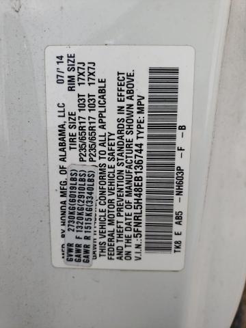 Photo 10 from auction – 2014 HONDA ODYSSEY EX with VIN 5FNRL5H48EB136744
