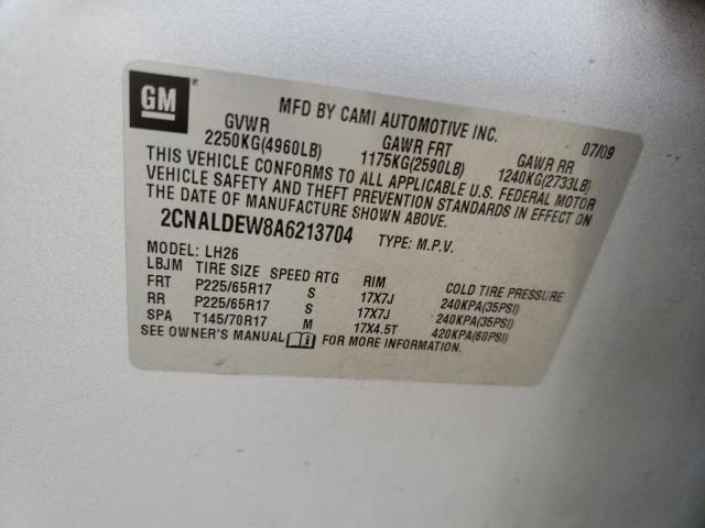 Photo 10 from auction – 2010 CHEVROLET EQUINOX LT with VIN 2CNALDEW8A6213704