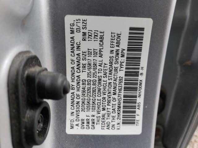 Photo 10 from auction – 2015 HONDA CR-V EX with VIN 2HKRM4H57FH637692
