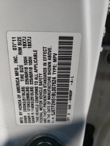 Photo 10 from auction – 2011 HONDA ACCORD CRO with VIN 5J6TF2H51BL007624