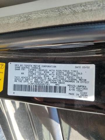 Photo 10 from auction – 2002 LEXUS RX 300 with VIN JTJHF10U620267301