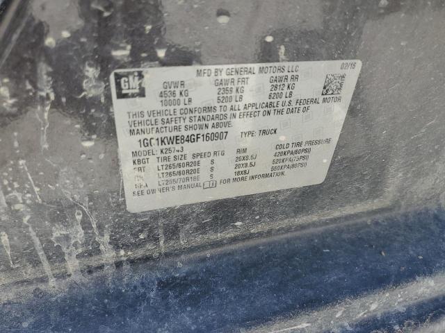 Photo 10 from auction – 2016 CHEVROLET 1500 with VIN 1GC1KWE84GF160907