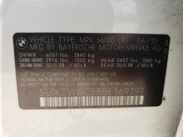 Photo 10 from auction – 2011 BMW X5 XDRIVE3 with VIN 5UXZW0C58BL369797