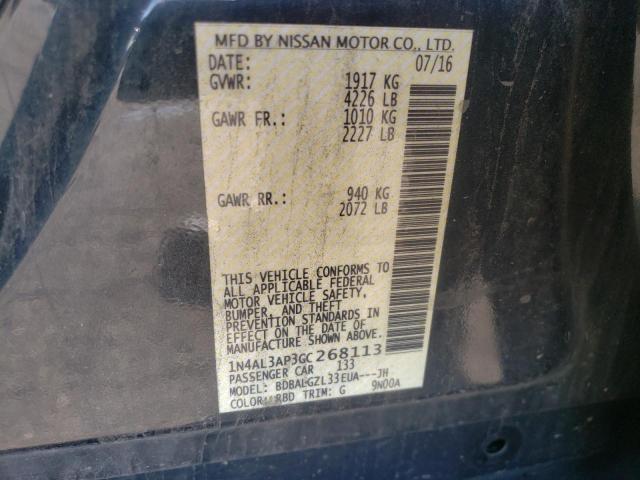 Photo 10 from auction – 2016 NISSAN ALTIMA 2.5 with VIN 1N4AL3AP3GC268113