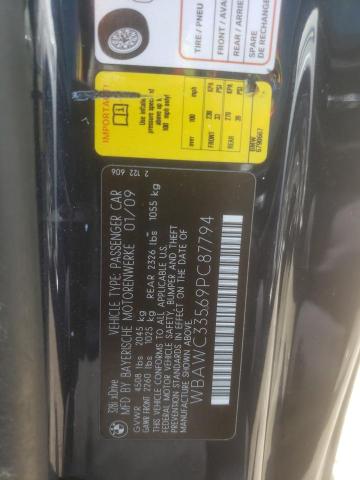 Photo 10 from auction – 2009 BMW 328 XI with VIN WBAWC33569PC87794