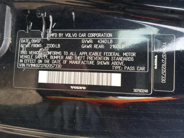Photo 10 from auction – 2008 VOLVO C30 T5 with VIN YV1MK672782057330