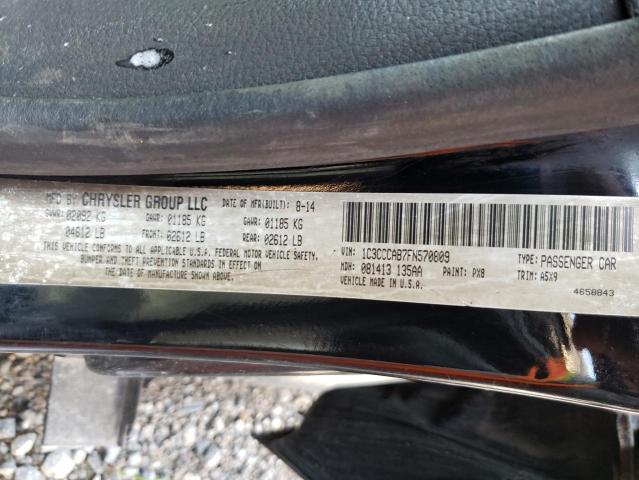 Photo 10 from auction – 2015 CHRYSLER 200 LIMITE with VIN 1C3CCCAB7FN570809