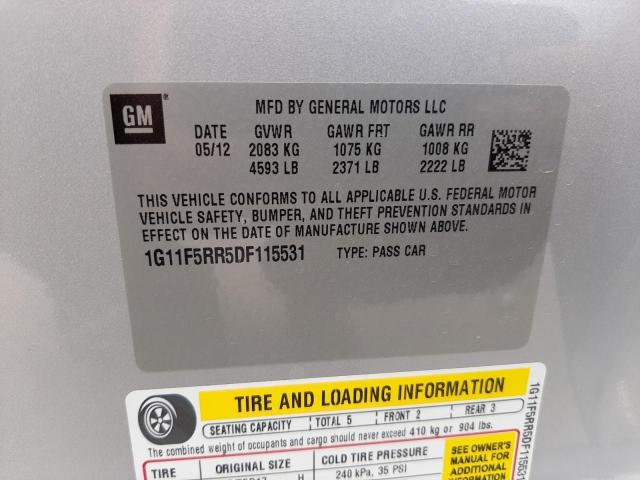 Photo 10 from auction – 2013 CHEVROLET MALIBU 2LT with VIN 1G11F5RR5DF115531