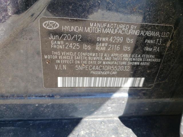 Photo 10 from auction – 2013 HYUNDAI SONATA SE with VIN 5NPEC4AC1DH552032