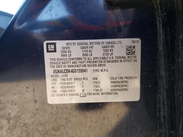 Photo 10 from auction – 2016 CHEVROLET EQUINOX LT with VIN 2GNALCEK4G6139841