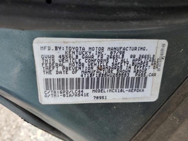 Photo 10 from auction – 1998 TOYOTA AVALON XL with VIN 4T1BF18B8WU288883