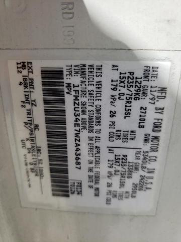 Photo 10 from auction – 1998 FORD EXPLORER with VIN 1FMZU34E7WZA43687