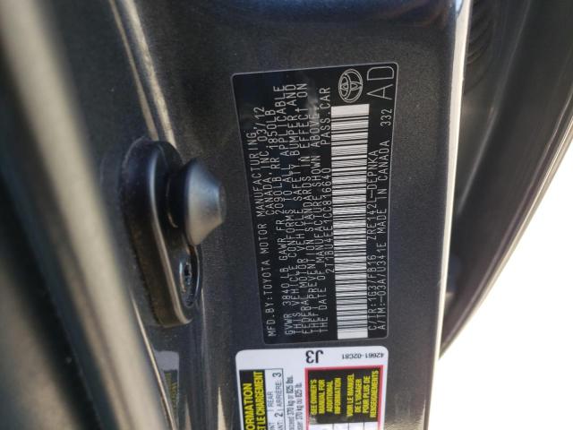 Photo 10 from auction – 2012 TOYOTA COROLLA BA with VIN 2T1BU4EE1CC816640