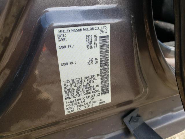 Photo 10 from auction – 2015 NISSAN ALTIMA 2.5 with VIN 1N4AL3APXFC583232