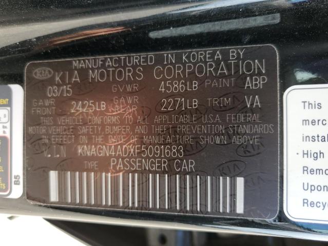Photo 10 from auction – 2015 KIA OPTIMA HYB with VIN KNAGN4ADXF5091683