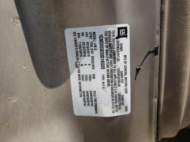Photo 10 from auction – 2003 CHEVROLET VENTURE with VIN 1GNDX03E33D145283