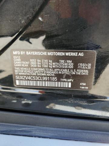 Photo 10 from auction – 2012 BMW X5 XDRIVE3 with VIN 5UXZV4C53CL991185