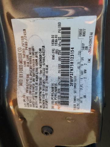 Photo 10 from auction – 2005 FORD FOCUS with VIN 3FAFP37N75R123154