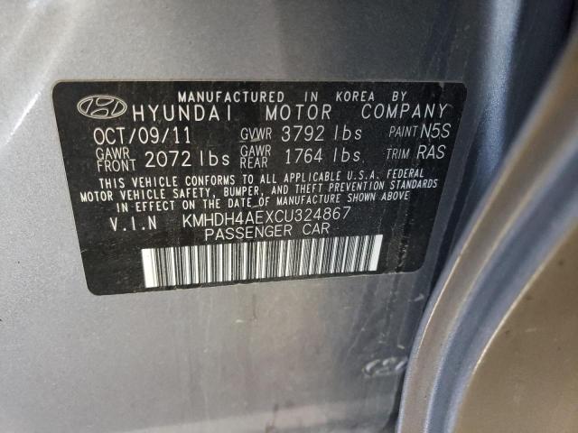 Photo 10 from auction – 2012 HYUNDAI ELANTRA GL with VIN KMHDH4AEXCU324867