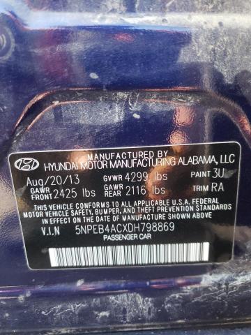 Photo 10 from auction – 2013 HYUNDAI SONATA GLS with VIN 5NPEB4ACXDH798869