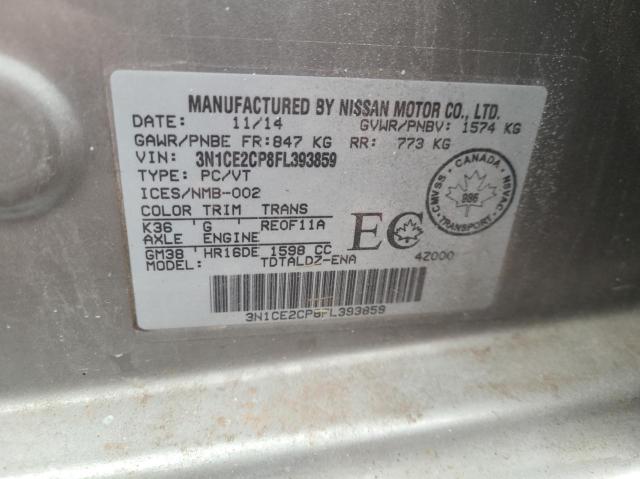 Photo 10 from auction – 2015 NISSAN VERSA NOTE with VIN 3N1CE2CP8FL393859