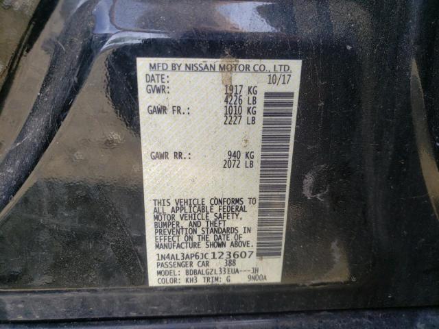 Photo 10 from auction – 2018 NISSAN ALTIMA 2.5 with VIN 1N4AL3AP6JC123607