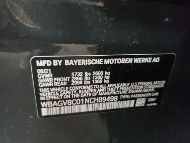 Photo 10 from auction – 2022 BMW M850XI with VIN WBAGV8C01NCH89498