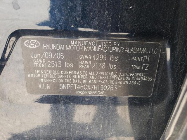 Photo 10 from auction – 2007 HYUNDAI SONATA with VIN 5NPET46CX7H190263