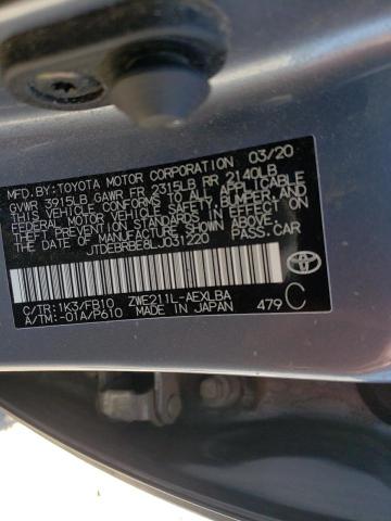 Photo 10 from auction – 2020 TOYOTA COROLLA LE with VIN JTDEBRBE8LJ031220