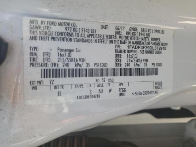 Photo 10 from auction – 2013 FORD FOCUS SE with VIN 1FADP3F29DL372910