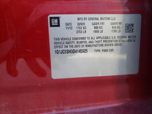 Photo 10 from auction – 2013 CHEVROLET SONIC LT with VIN 1G1JC5SH3D4145925