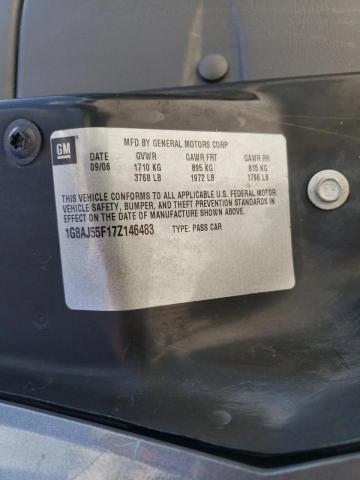 Photo 10 from auction – 2007 SATURN ION LEVEL with VIN 1G8AJ55F17Z146483