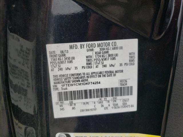 Photo 10 from auction – 2013 FORD F150 SUPER with VIN 1FTEW1CM1DKF74254