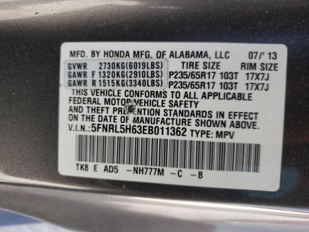 Photo 10 from auction – 2014 HONDA ODYSSEY EX with VIN 5FNRL5H63EB011362