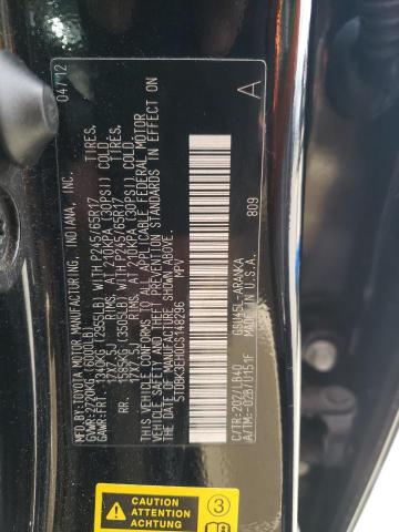 Photo 10 from auction – 2012 TOYOTA HIGHLANDER with VIN 5TDBK3EH0CS148296