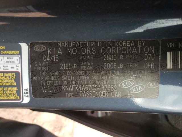 Photo 10 from auction – 2016 KIA FORTE LX with VIN KNAFX4A67G5437682