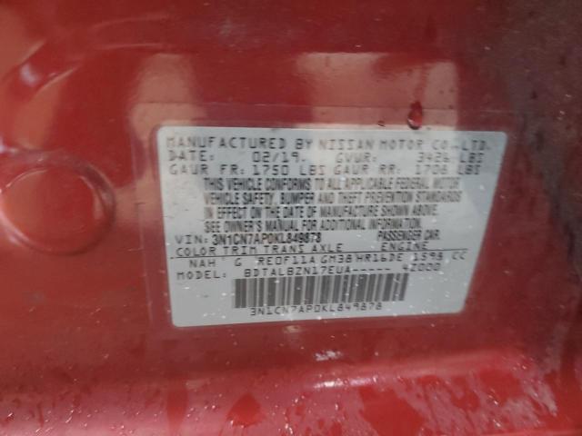 Photo 10 from auction – 2019 NISSAN VERSA S with VIN 3N1CN7AP0KL849878