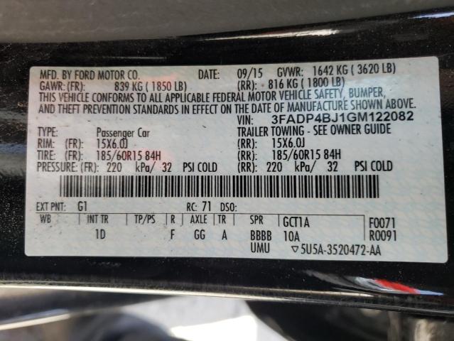 Photo 10 from auction – 2016 FORD FIESTA SE with VIN 3FADP4BJ1GM122082