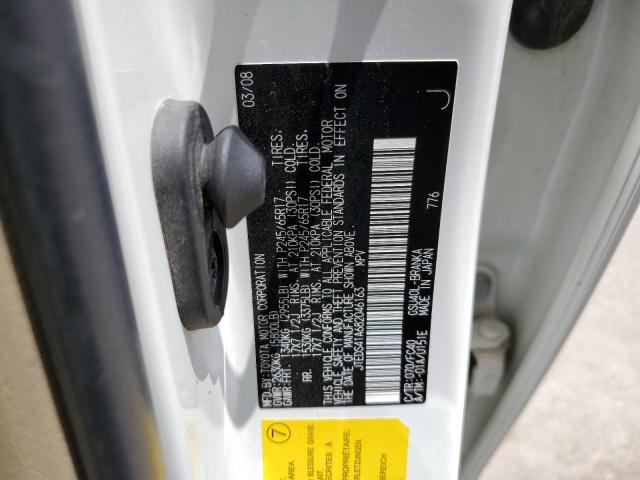 Photo 10 from auction – 2008 TOYOTA HIGHLANDER with VIN JTEDS41A682046163