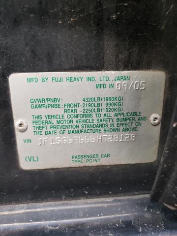 Photo 10 from auction – 2006 SUBARU FORESTER 2 with VIN JF1SG69666H728128