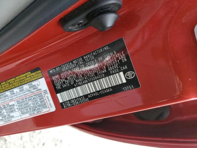 Photo 10 from auction – 2007 TOYOTA CAMRY CE with VIN 4T1BE46K17U084029