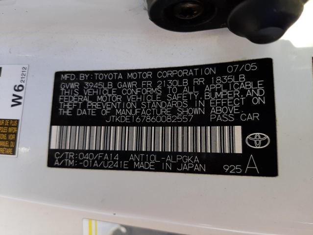 Photo 10 from auction – 2006 TOYOTA SCION TC with VIN JTKDE167860082557